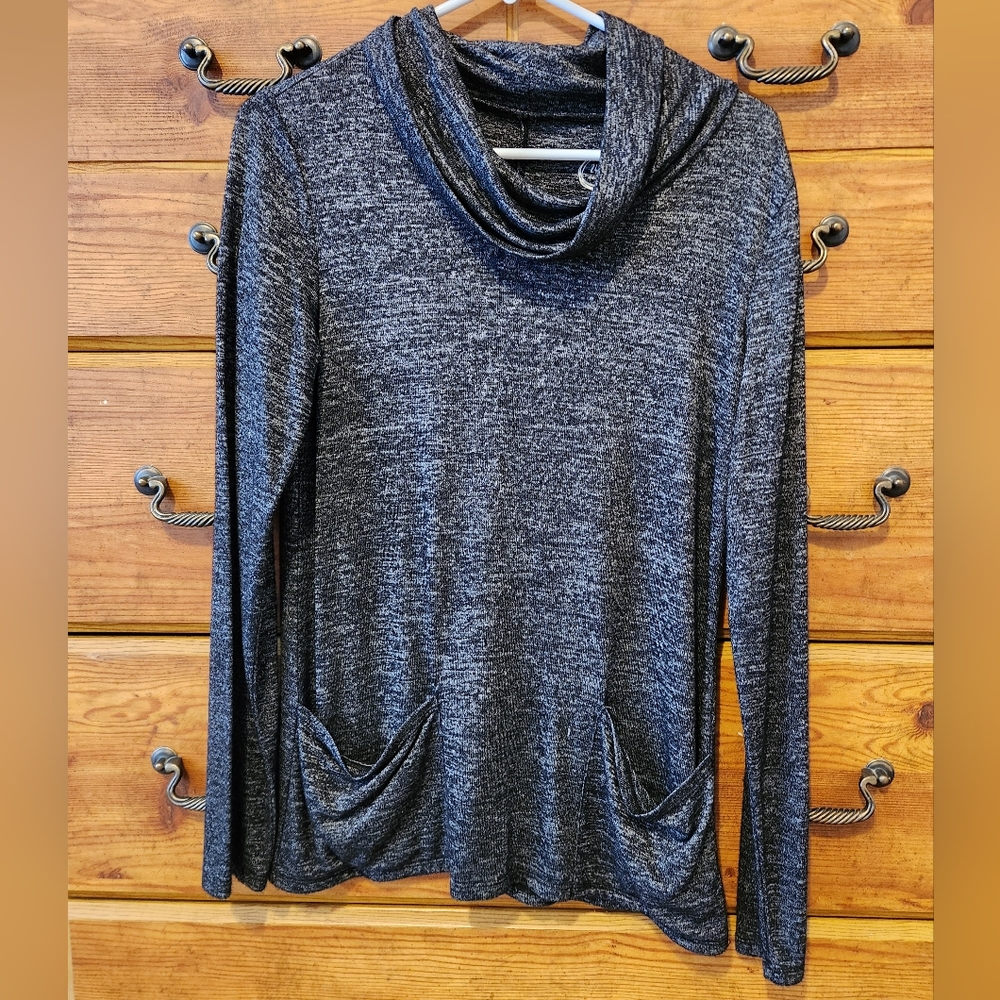 Women's Gray Cowl Neck Sweater